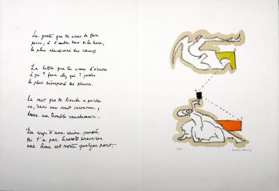 Dorothea TANNING - Le geste c. 1970 - Lithographie originale signée au crayon 2