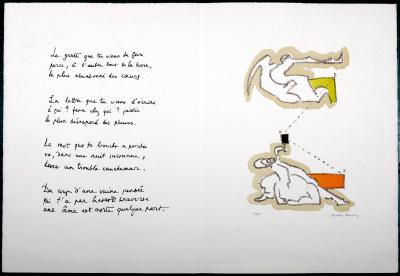 Dorothea TANNING - Le geste c. 1970 - Lithographie originale signée au crayon 2