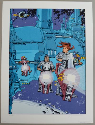 Jean-Claude Mézières - Valerian et Laureline - Dans l’espace, 1998 - Sérigraphie signée 2
