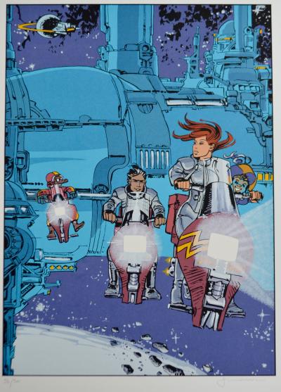 Jean-Claude Mézières - Valerian et Laureline - Dans l’espace, 1998 - Sérigraphie signée 2