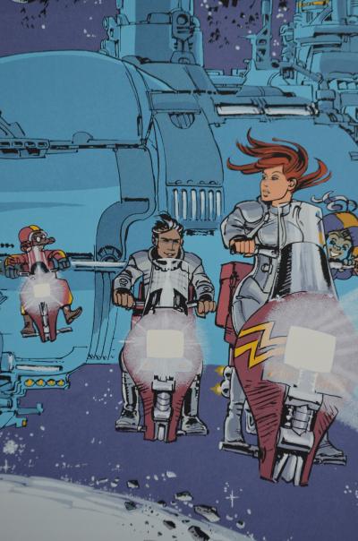 Jean-Claude Mézières - Valerian et Laureline - Dans l’espace, 1998 - Sérigraphie signée 2