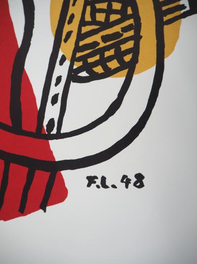 Fernand LÉGER (d’après) - Cycliste et son vélo - Lithographie signée 2
