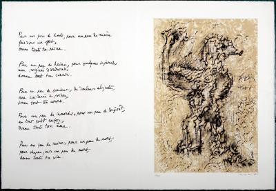 Max ERNST - Pour un poème de Jean Cassou, 1967/1978 - Lithographie originale signée au crayon 2