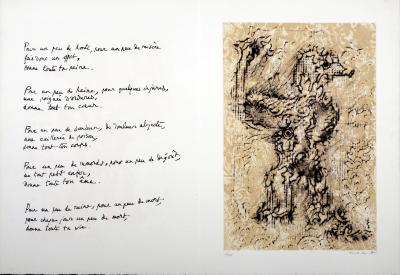 Max ERNST - Pour un poème de Jean Cassou, 1967/1978 - Lithographie originale signée au crayon 2