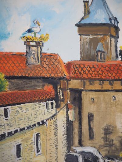 Elisée MACLET - Alsace : la Plaine vue du chateau du Haut-Kœnigsbourg - Huile sur toile signée 2