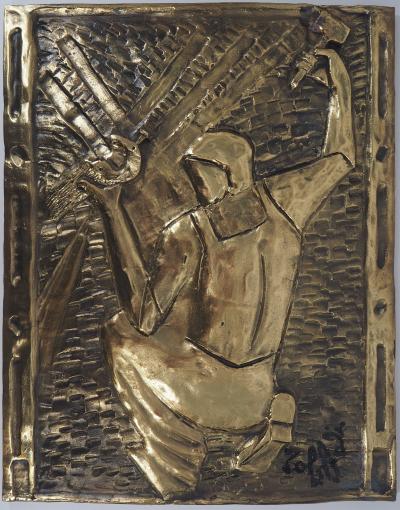 Louis TOFFOLI : Le Maréchal Ferrant - Sculpture en bronze, Signée 2