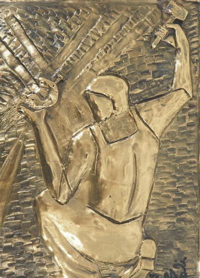 Louis TOFFOLI : Le Maréchal Ferrant - Sculpture en bronze, Signée 2