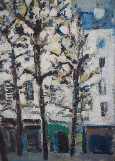 Robert SAVARY - Paris : Square in Montmartre - Signed oil on canvas 2