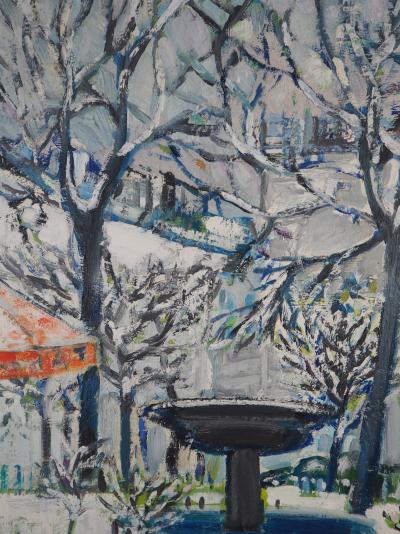 Robert SAVARY - Paris, la Place Pigalle sous la neige, c. 1965 - Huile sur toile signée 2