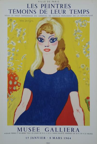 Kees VAN DONGEN  : Brigitte Bardot,  Affiche lithographique, 1964 2