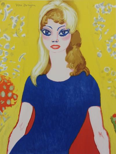 Kees VAN DONGEN  : Brigitte Bardot,  Affiche lithographique, 1964 2