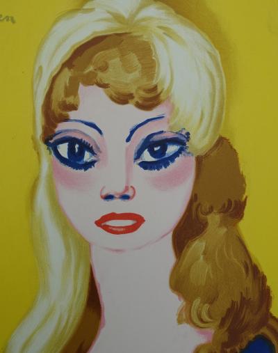 Kees VAN DONGEN  : Brigitte Bardot,  Affiche lithographique, 1964 2