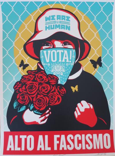 Shepard FAIREY (Obey) - Alto Al Fascismo, 2020 - Sérigraphie signée et numérotée 2