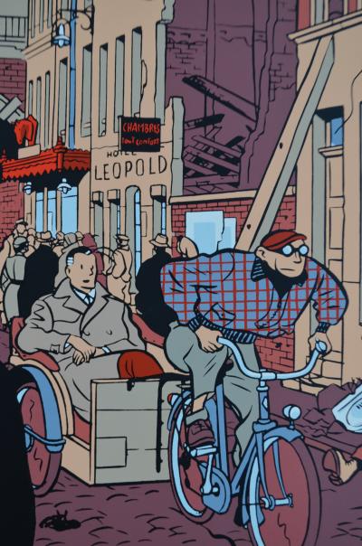 Yves Chaland - Bob Fish à Bruxelles, 1993 - Sérigraphie 2