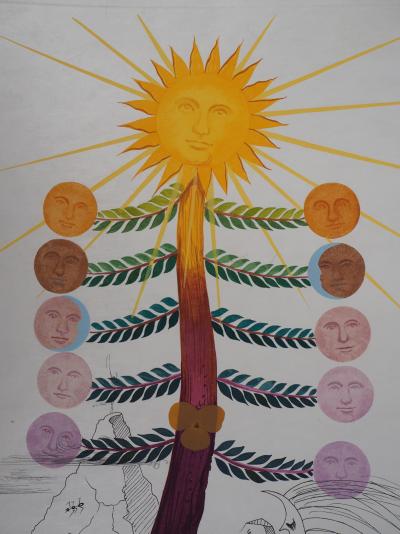Salvador DALI : Flordali, Lune - Gravure originale signée au crayon 2