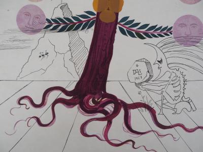 Salvador DALI : Flordali, Lune - Gravure originale signée au crayon 2