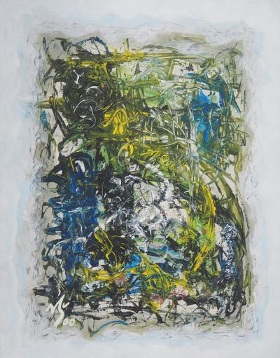 Michel GUIGNARD : Paysage fauve, 2000 - Acrylique et gouache originale signée 2