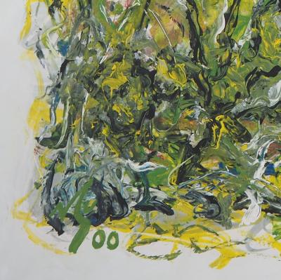 Michel GUIGNARD : Personnage dans une forêt, 2000 - Acrylique et gouache originale signée 2