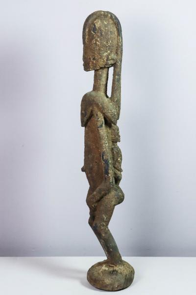 Mali, Dogon - Statue en bois à patine croûteuse 2