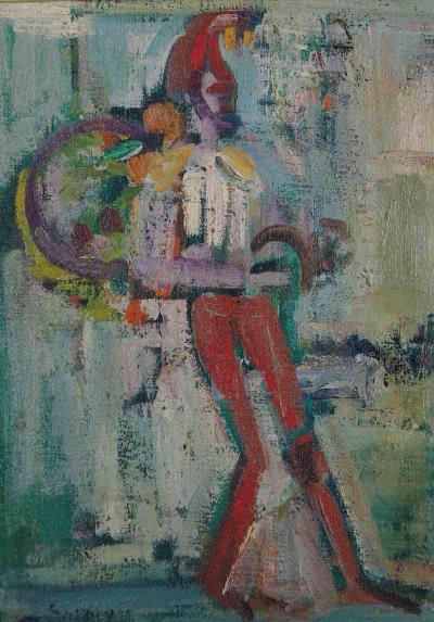 Robert SAVARY - Lutin de Noel - Huile sur toile signée 2