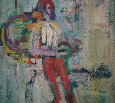 Robert SAVARY - Lutin de Noel - Huile sur toile signée 2