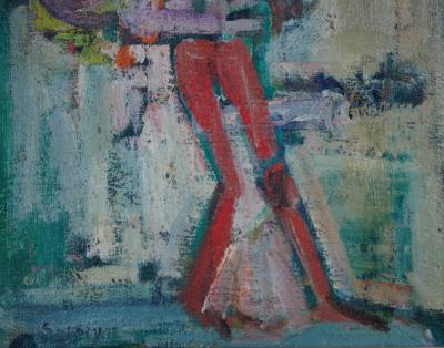 Robert SAVARY - Lutin de Noel - Huile sur toile signée 2