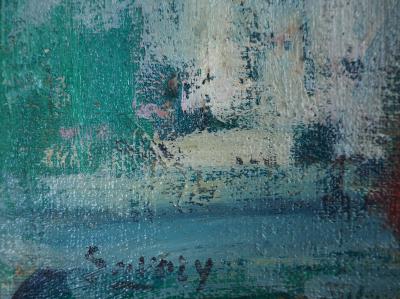 Robert SAVARY - Lutin de Noel - Huile sur toile signée 2