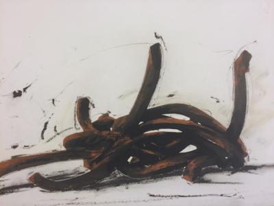 Bernar VENET - Random combination of Indeterminate Lines 4, 2019 - Gravure originale signée au crayon 2