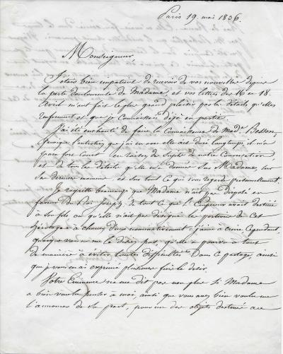 Duc de PADOUE - Lettre autographe signée au Cardinal Fesch - Héritage Napoléon 2