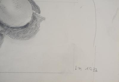 Lily MASSON : Olives, 1983  - Dessin au crayon original signé 2