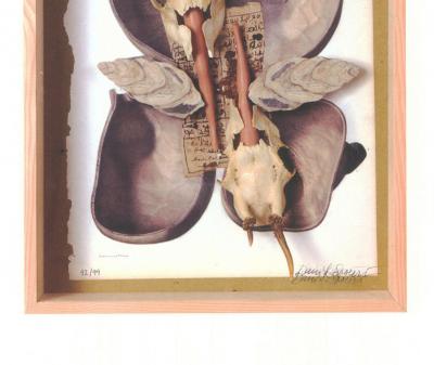 Daniel SPOERRI - Composition avec crâne d’animal - Tirage d’art numéroté et signé à la main par l’Artiste 2