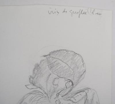 Lily MASSON : Iris de giroflée  - Dessin au crayon original 2