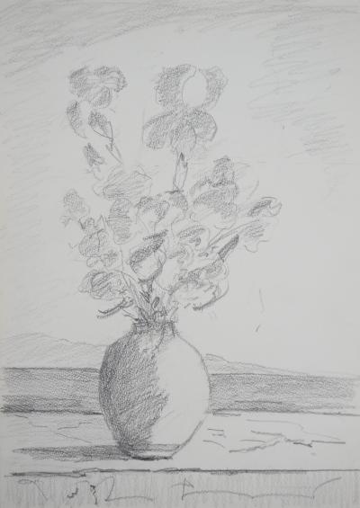 Lily MASSON : Bouquet de giroflées  - Dessin original 2