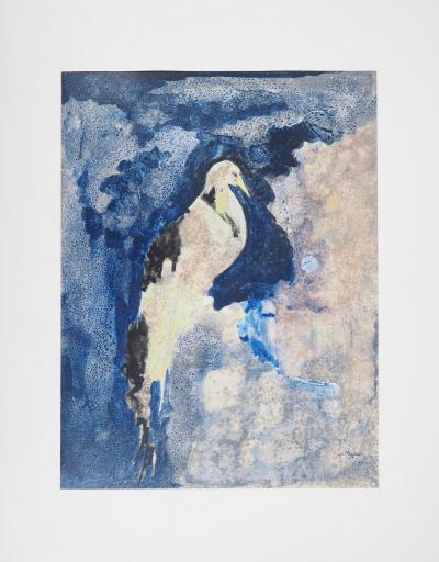 Lily MASSON : L’Oiseau Phénix, 1990  - Acrylique originale signée 2