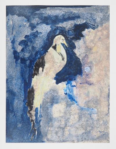 Lily MASSON : L’Oiseau Phénix, 1990  - Acrylique originale signée 2
