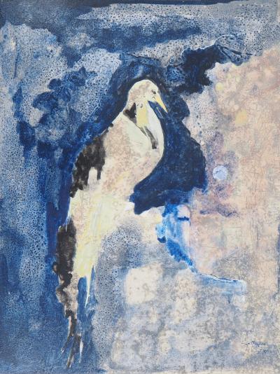 Lily MASSON : L’Oiseau Phénix, 1990  - Acrylique originale signée 2
