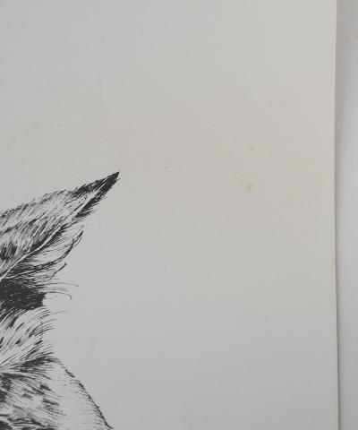 Philippe LERAY : Tête de chat - Lithographie originale signée au crayon 2