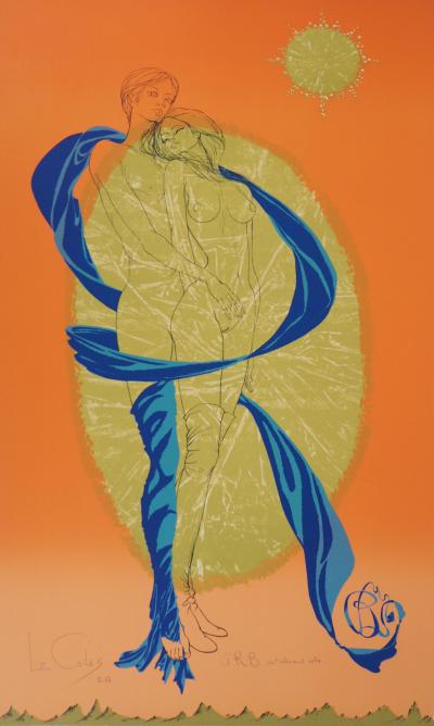 Pierre LE COLAS : Les Amants - Lithographie originale signée au crayon 2