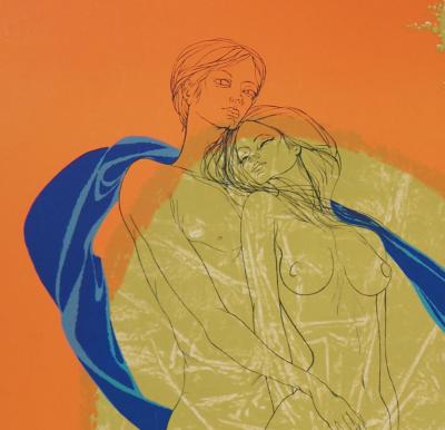 Pierre LE COLAS : Les Amants - Lithographie originale signée au crayon 2