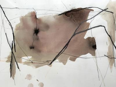 Masahiro KANNO - Composition abstraite, 1991 - Aquarelle 2