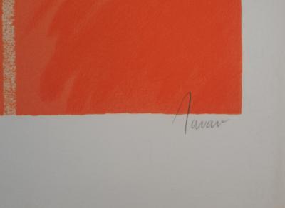Albert ZAVARO : Pensées et anémones - Lithographie Originale Signée 2