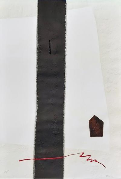 Leopoldo NOVOA - Bande noire - Gravure signée au crayon 2