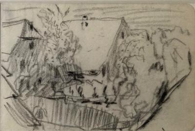 Pierre BONNARD - La Maison des Carrières - Dessin original 2