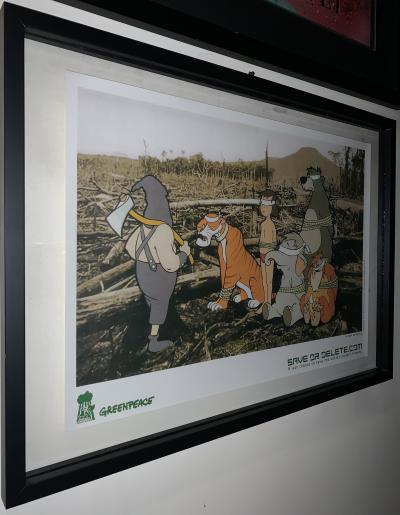 Banksy (d’après) - Greenpeace Save Or Delete, 2002 - Set poster & stickers 2