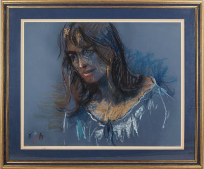 Jean HELION - Portrait de femme, 1973 - Dessin signé 2
