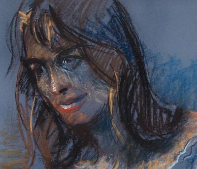 Jean HELION - Portrait de femme, 1973 - Dessin signé 2