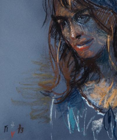 Jean HELION - Portrait de femme, 1973 - Dessin signé 2