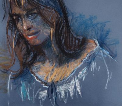 Jean HELION - Portrait de femme, 1973 - Dessin signé 2