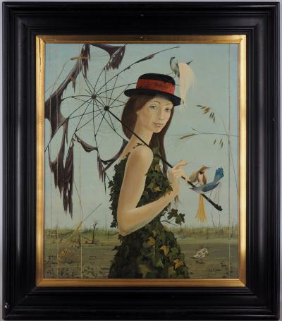 Pierre LE COLAS : L’Amie de la nature - Peinture originale, Signée 2