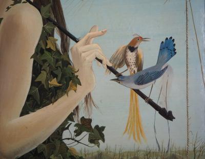 Pierre LE COLAS : L’Amie de la nature - Peinture originale, Signée 2